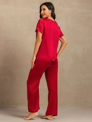 19Momme Women's Washable Silk Short Sleeve Pajamas Set