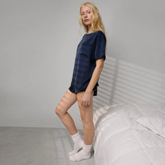 Washable Silk Tee Short Set