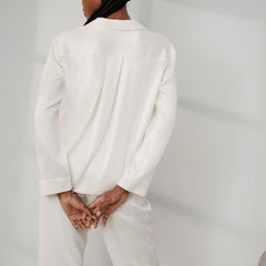 Washable Silk Long Sleeve Pant Set