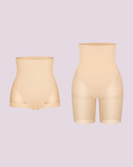 BOOT-YEAH™ MeshSmooth™ High-Waisted Brief + Mid Thigh Short