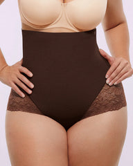Bare Essentials™ MeshSmooth™ High-Waisted Sheer Lace Brief