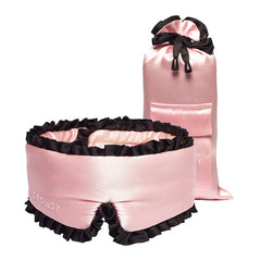 Sleep and the City - Pink & Black Sleep Mask + Pouch
