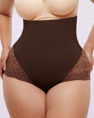 Bare Essentials™ MeshSmooth™ High-Waisted Sheer Lace Brief