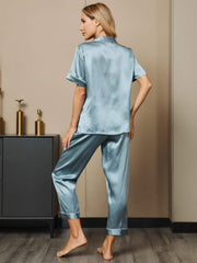 Women's Pure Silk Short Sleeve Pajamas Set