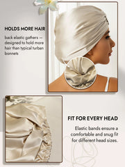 Pure Silk Double Layer Night Turban Bonnet