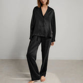 Washable Silk Long Sleeve Pant Set