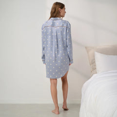 Washable Silk Sleep Shirt Dress