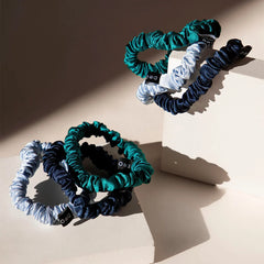 Skinny Scrunchie Set - Blue & Green Shades
