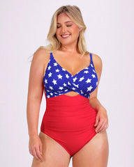 Smart Sculpt™ Apex Ribbed Cutout-Front Shaping Swimsuit