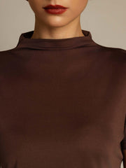 Pure Silk Short Sleeve Mock Women's T-Shirt