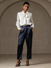 Women's 19Momme Silk High Waist Tapered Pants