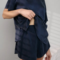 Washable Silk Tee Short Set