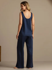 19Momme Washable Silk Tank Top & Wide Leg Pants Set
