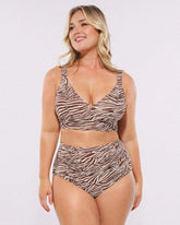 Smart Sculpt™ Ruched V-Neck Bikini Top & High-Waisted Bottom Set