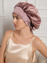 Pure Silk Casual Bonnet with Long Ribbons (Two-tone and Double-sided)
