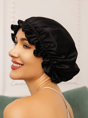 Pure Silk Double Layer Bonnet with Ribbon
