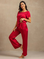 19Momme Women's Washable Silk Short Sleeve Pajamas Set