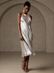 19Momme Silk Spaghetti straps Maxi Dress