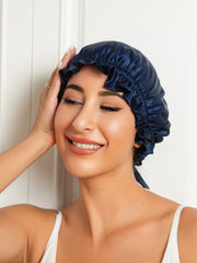 Pure Silk Double Layer Bonnet with Ribbon