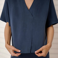 Washable Silk Crossover Pant Set