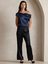 19Momme Silk Women's Cap Sleeve One Shoulder Top