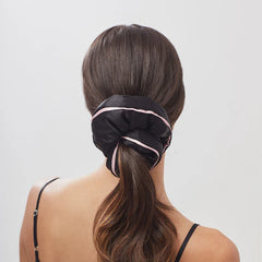 Sleep and the City - Black Padded Scrunchie