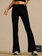 Pure Silk Women's Flare Pants High Waisted Bell Bottom