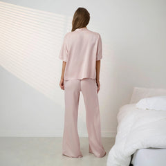 Washable Silk Crossover Pant Set