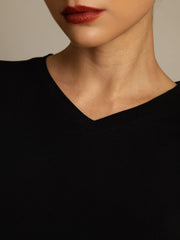 Pure Silk V-Neck Women's T-Shirt