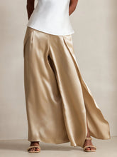 19Momme Silk Fashionable High-Slit Pants