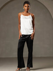 19Momme Silk Spaghetti Strap Round Neck Camisoles