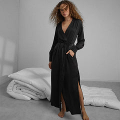 Washable Silk Long Robe
