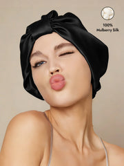 Pure Silk Night Turban Bonnet