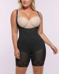 BOOT-YEAH™ AirSlim® Open Bust Polka Dot Bodysuit
