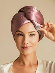 Pure Silk Hair Towel Wrap – Quick Dry, Frizz Free & Gentle on Hair