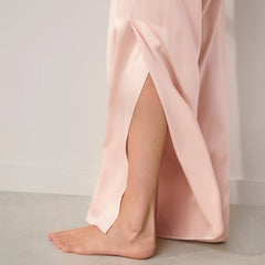 Washable Silk Tie Front Pant Set