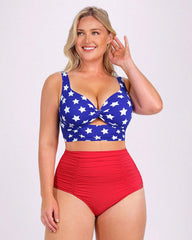 Smart Sculpt™ Apex Twist-Front Bikini Top & High-Waisted Bottom Set