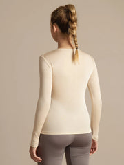 Silk Long Sleeve Scoop Neck Women's Sport T-shirt