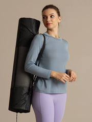 Pure Silk Long Sleeve Round Neck Women's Casual Sport T-shirt