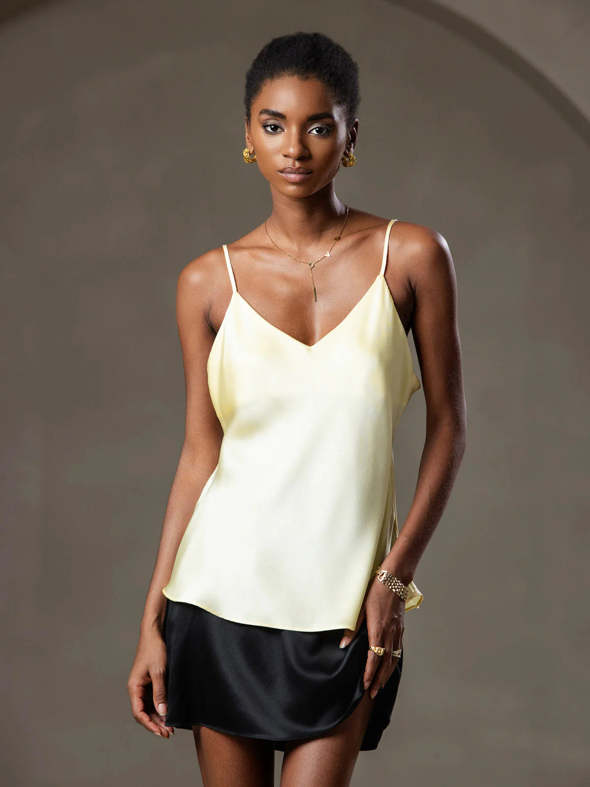 Pure Silk Spaghetti Strap Camisoles Top