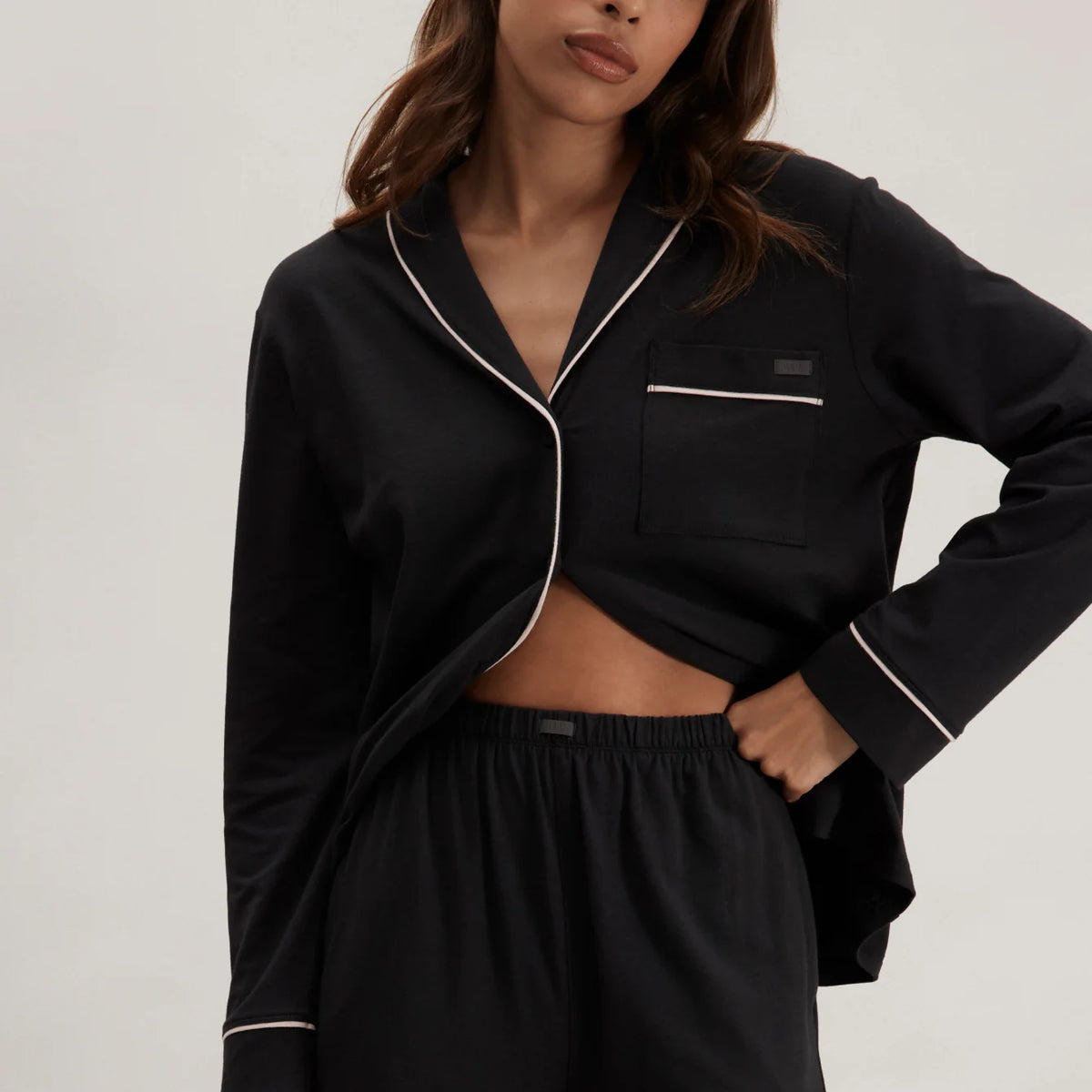 Slumberknit™ Shawl Collar Button Down Pant Set