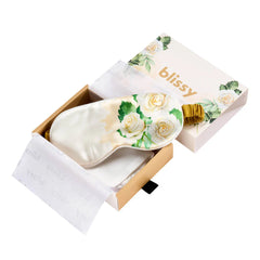 Sleep Mask - Zodiac Flower - Cancer White Rose