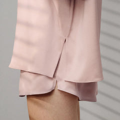 Washable Silk Tee Short Set