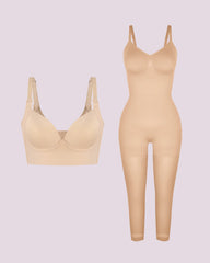 Push-Up Bra + Full Coverage Bodysuit Bundle