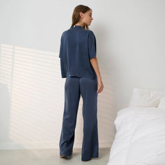 Washable Silk Crossover Pant Set