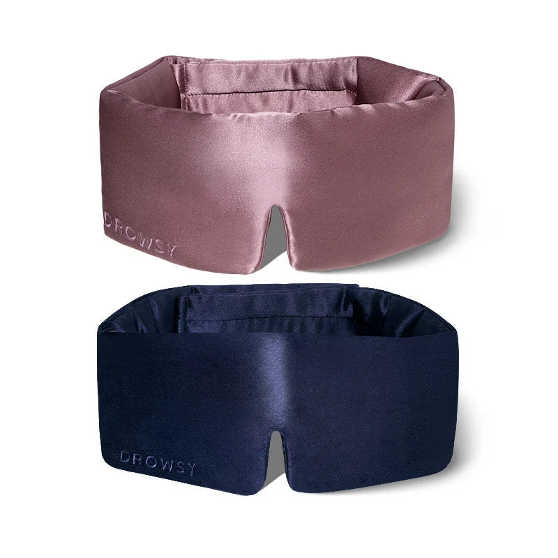 2-Pack Sleep Masks | Midnight Blue + Damask Rose