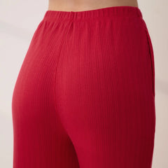 Pointelle Wide Leg Pant