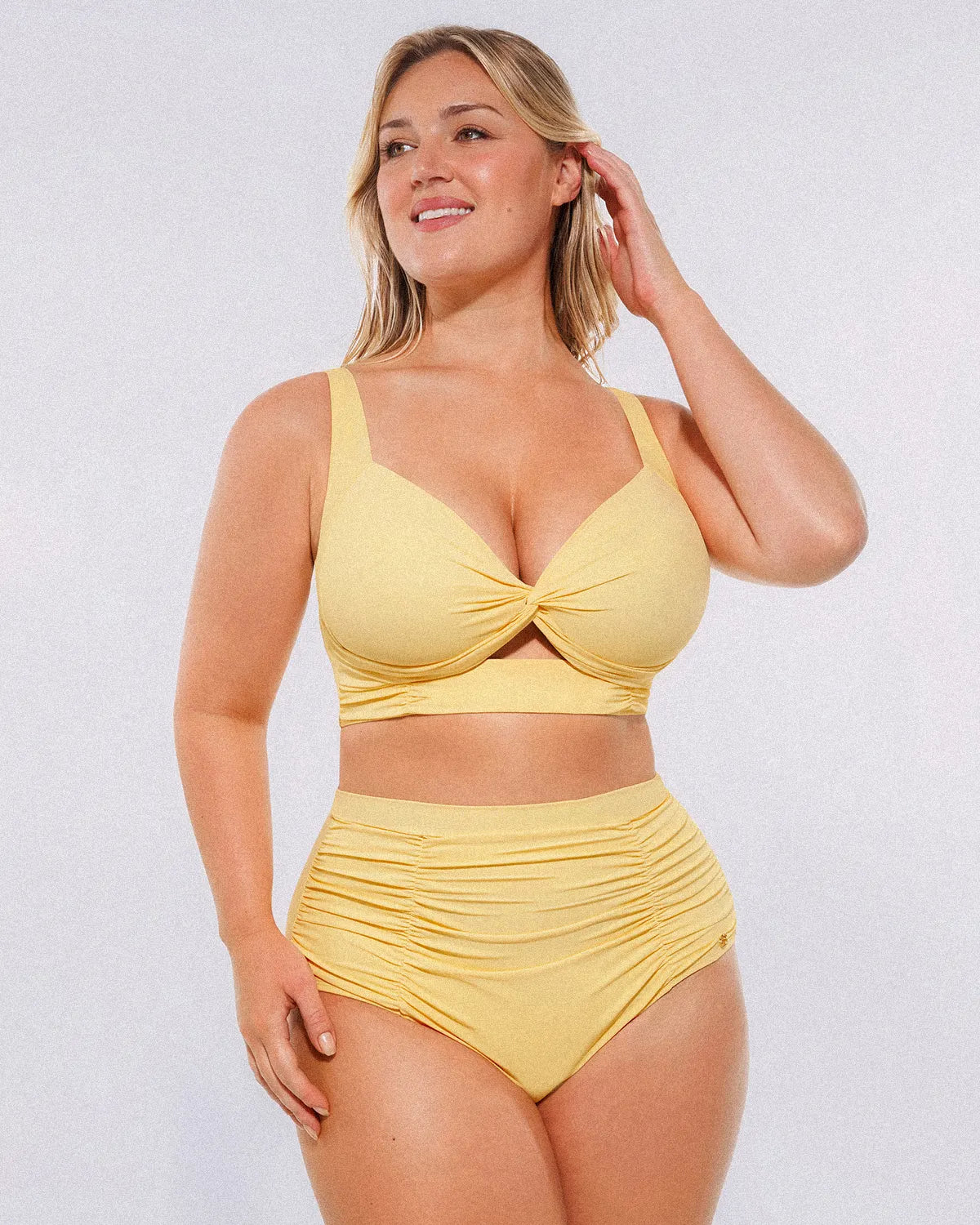 Smart Sculpt™ Twist-Front Bikini Top & High-Waisted Bottom Set