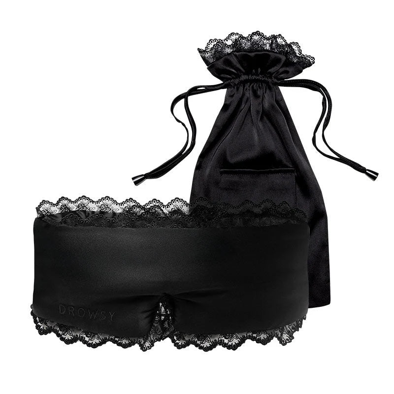 Paris Love Story - Black Jade Sleep Mask + Pouch