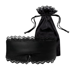 Paris Love Story - Black Jade Sleep Mask + Pouch